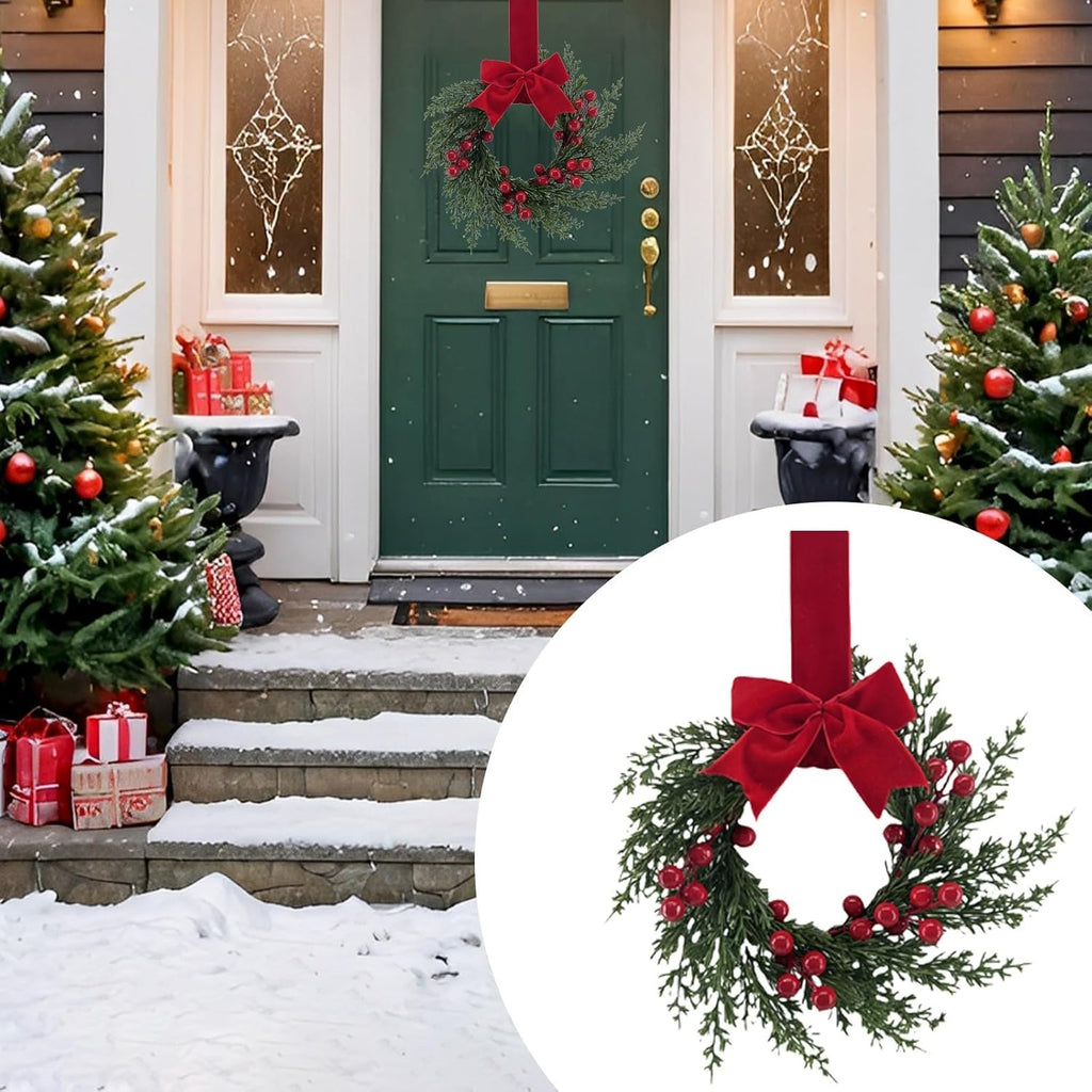 🎄 Versatile Mini Christmas Wreaths – Perfect Festive Decor for Every Corner!