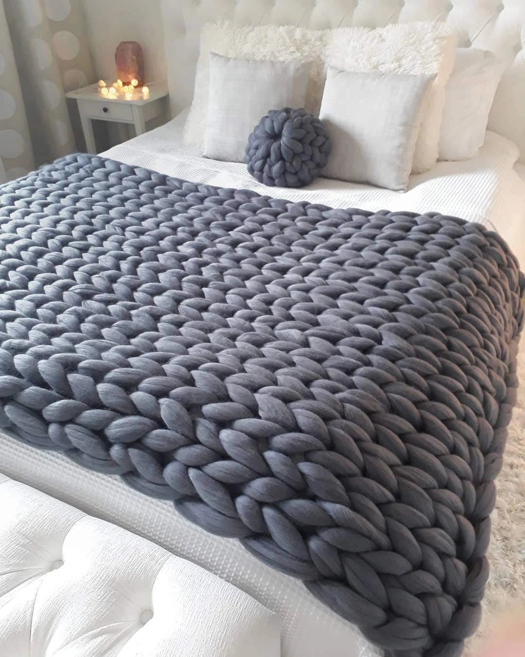 Couverture en tricot épais 