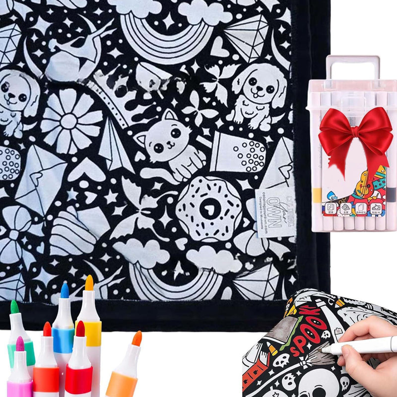 🔥 DIY Coloring Blanket with Markers💖Unique items💖