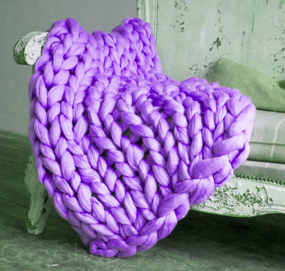 Couverture en tricot épais 