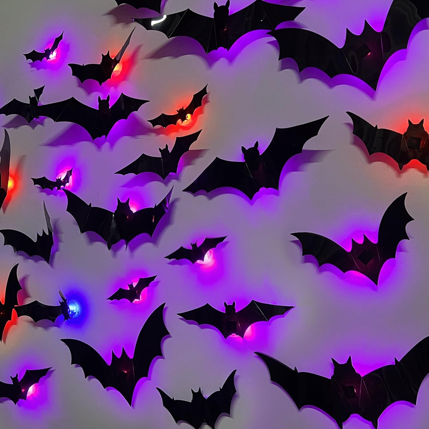 🎁Décoration LED 3D en forme de chauve-souris 
