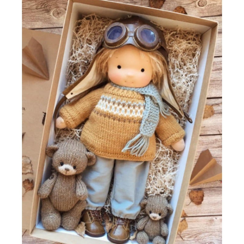 🎁🎁Le meilleur cadeau pour les enfants - Poupée Waldorf faite main👧 (Achetez-en 2, livraison gratuite) 