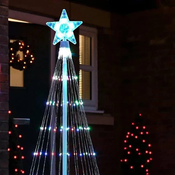 🌈Réductions de Noël anticipées🎄Sapin de Noël d'extérieur animé à LED multicolore 