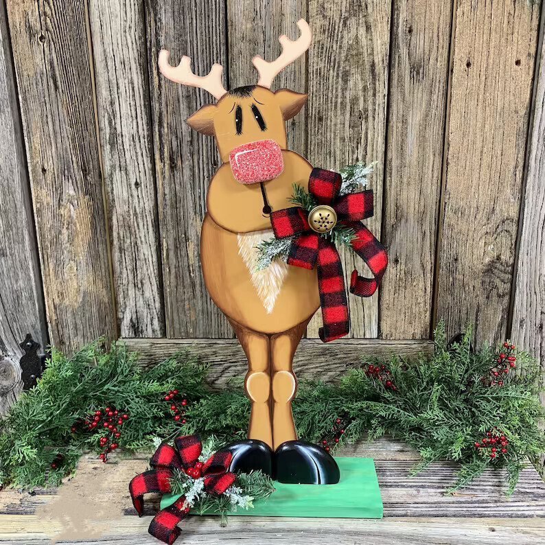 🎄Décoration de Noël en bois🎄[Base incluse] 