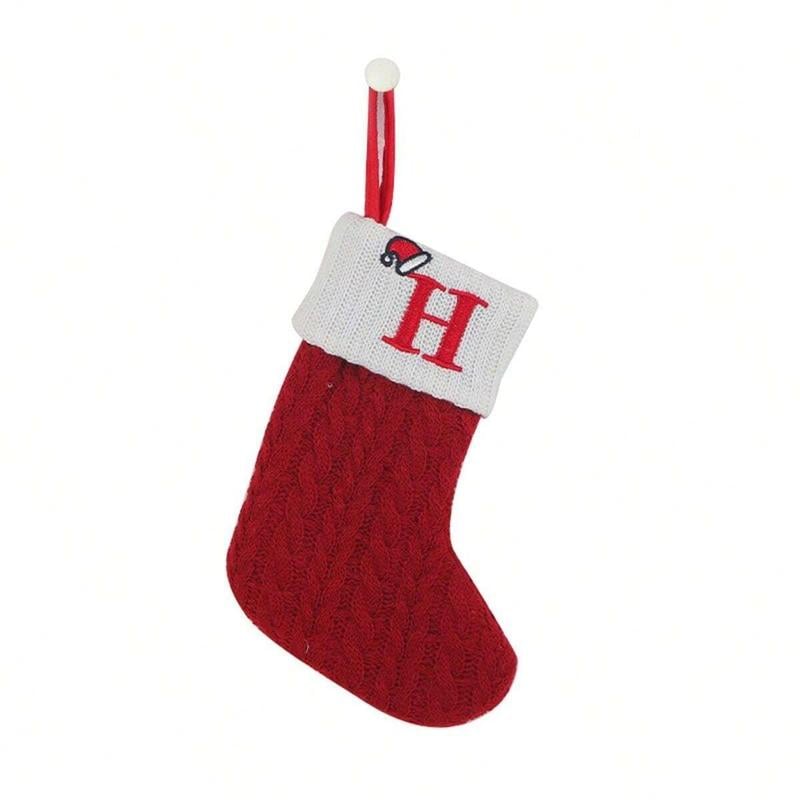 🧦Personalized letter knitted Christmas stocking fireplace ornament