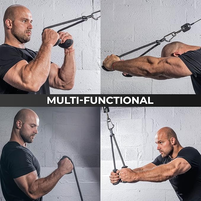 Cordon d'entraînement pour triceps à poignée ergonomique 