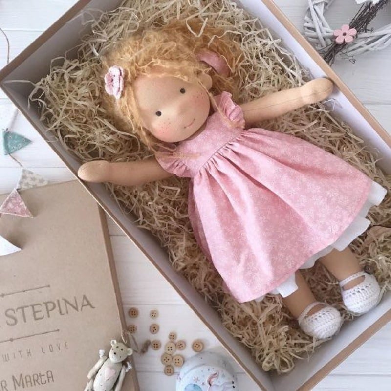 🎁🎁Le meilleur cadeau pour les enfants - Poupée Waldorf faite main👧 (Achetez-en 2, livraison gratuite) 
