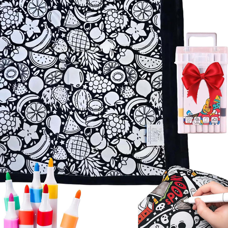 🔥 DIY Coloring Blanket with Markers💖Unique items💖