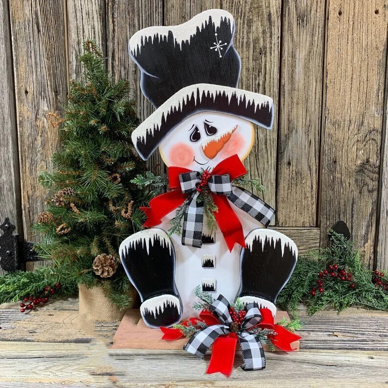 🎄Décoration de Noël en bois🎄[Base incluse] 