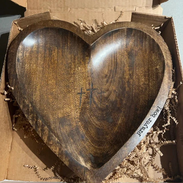 🎁Easter Sale- New Heart Prayer Bowl Modern Cross religious gifts