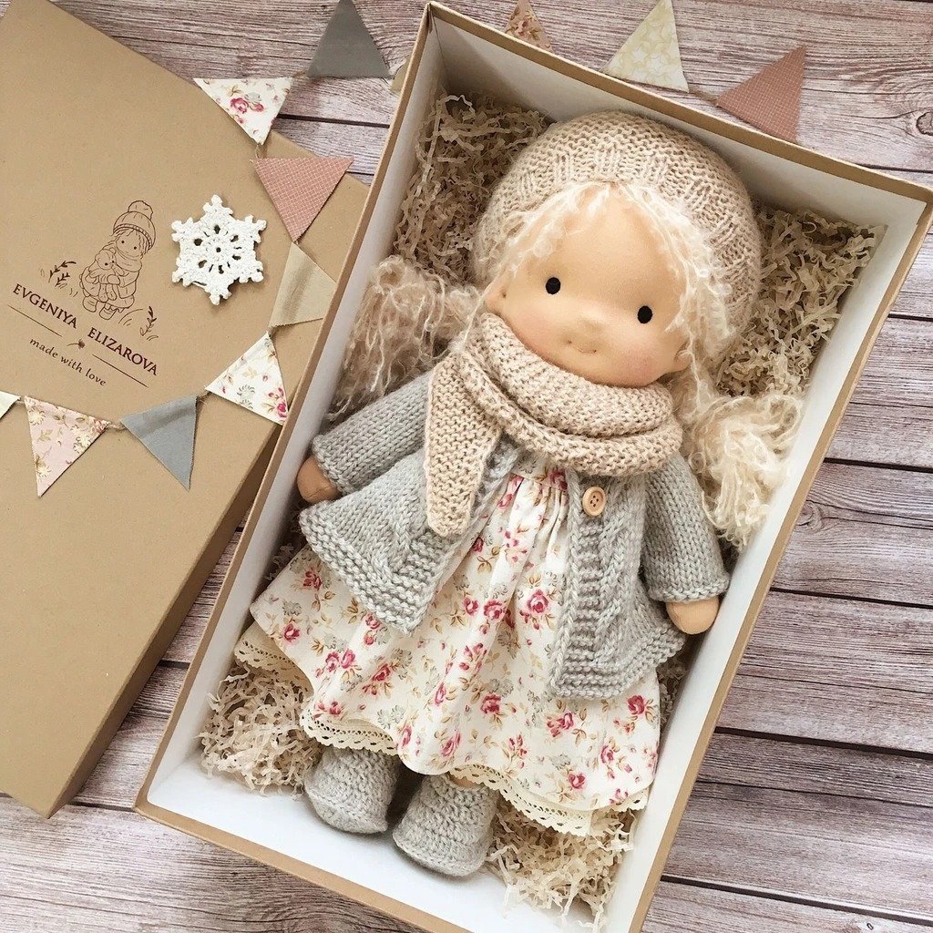 🎁🎁Le meilleur cadeau pour les enfants - Poupée Waldorf faite main👧 (Achetez-en 2, livraison gratuite) 
