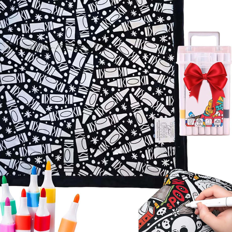 🔥 DIY Coloring Blanket with Markers💖Unique items💖