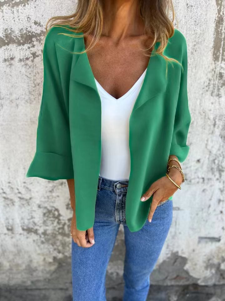 Cardigan décontracté en faux daim