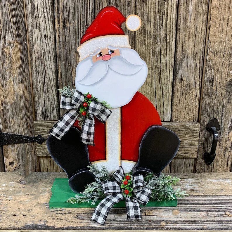 🎄Décoration de Noël en bois🎄[Base incluse] 