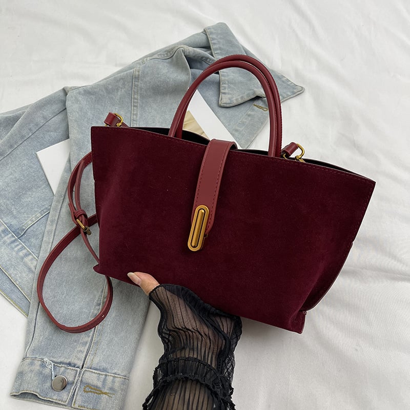 Women's Elegant Solid Color French Style Handbag