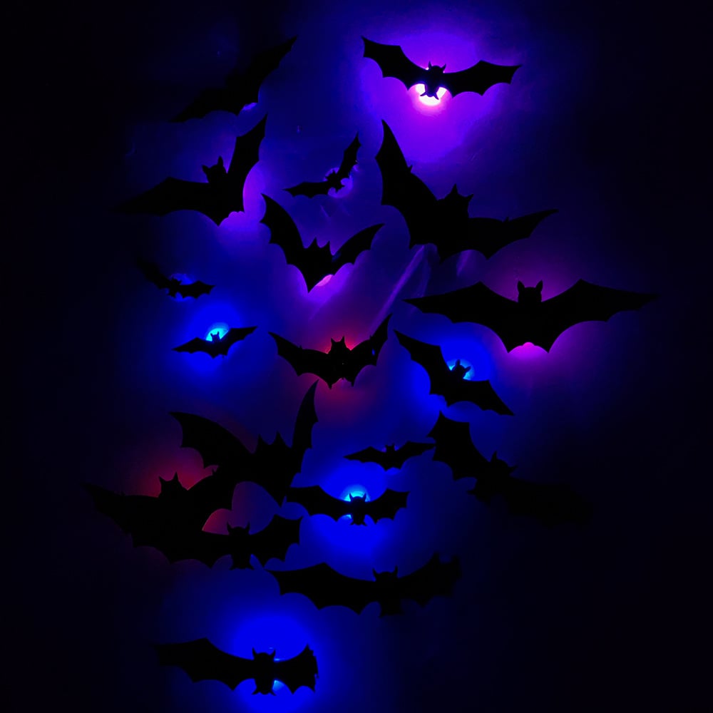 🎁Décoration LED 3D en forme de chauve-souris 