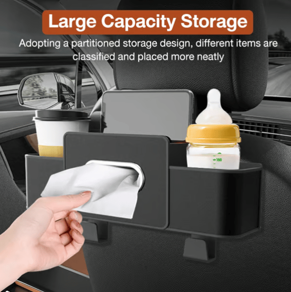 3-in-1 Car Backseat Organizer – Keep Your Ride Clean & Organized!