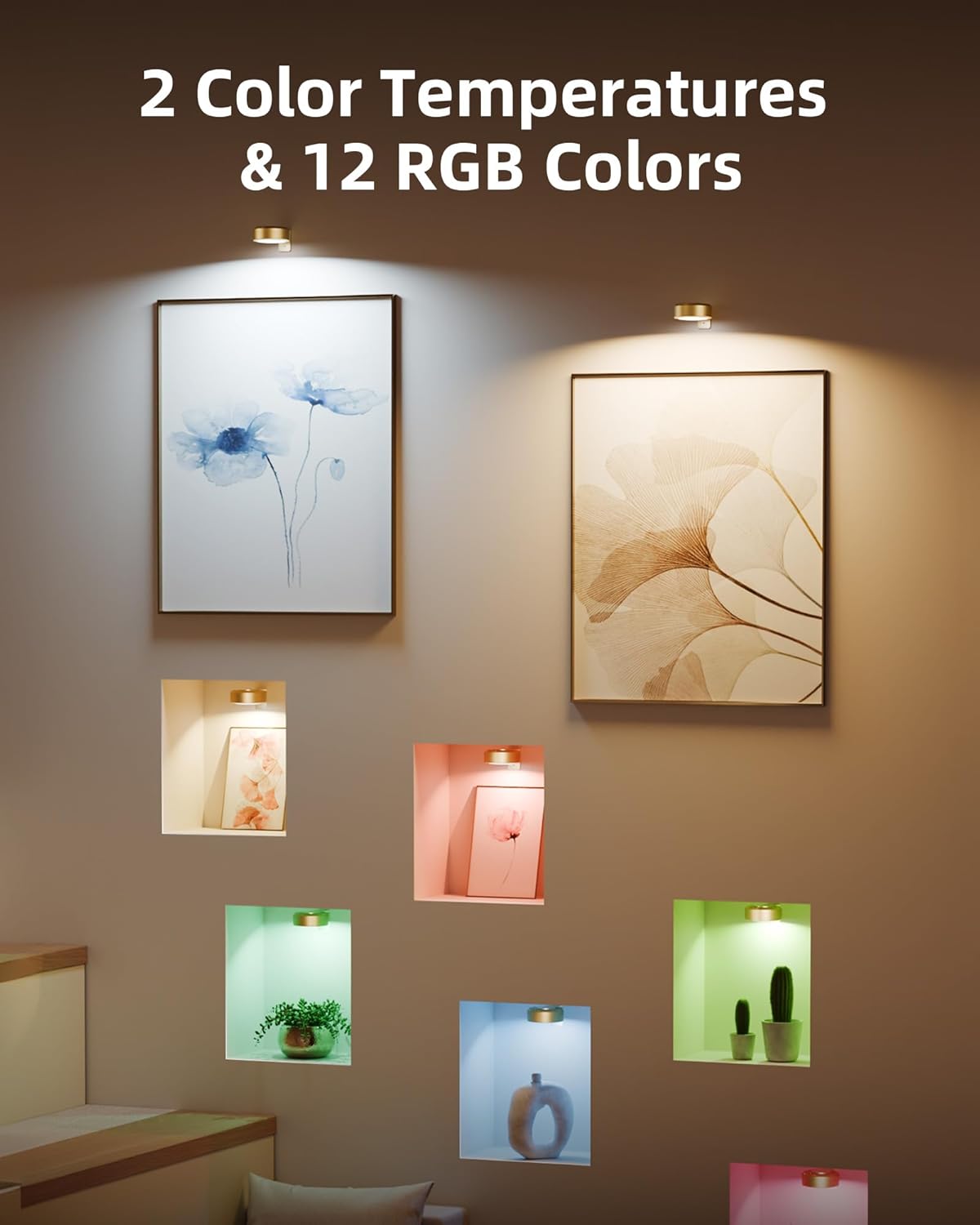 Lampe de peinture magnétique avec 13 modes d'éclairage 