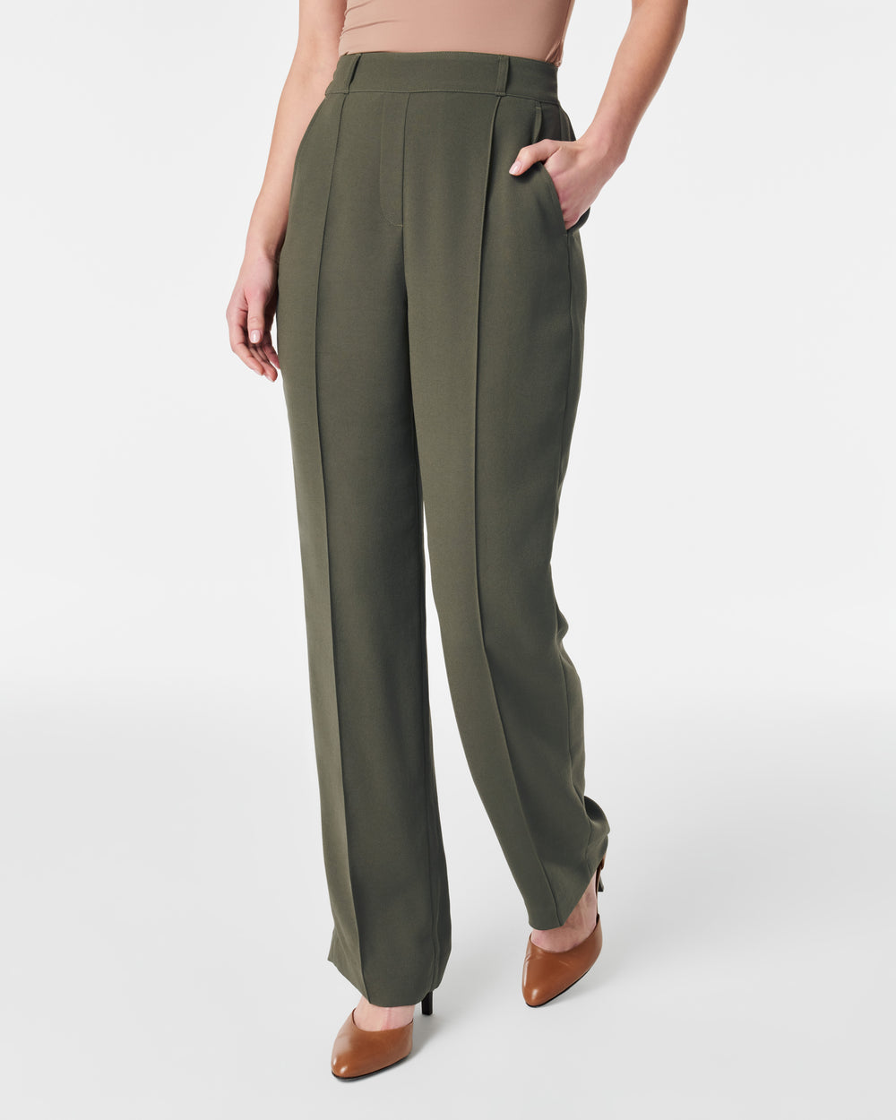 Pantalon en crêpe gainant (ACHETEZ-EN 2, LIVRAISON GRATUITE) 
