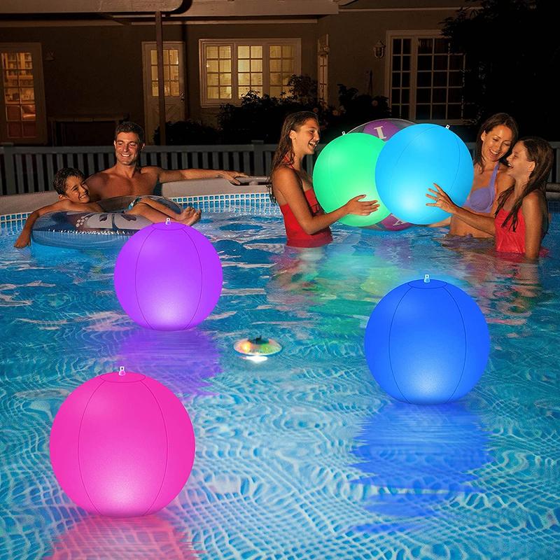 ballons de plage lumineux à LED 16 couleurs 