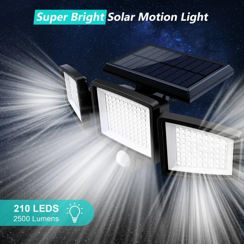 Solar Outdoor Lights 2500LM 210LED