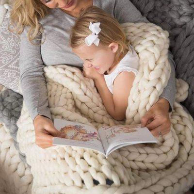 Couverture en tricot épais 