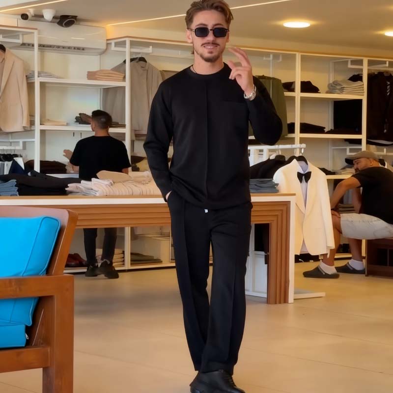 Men's Casual Autumn Stretch 2-Piece Set