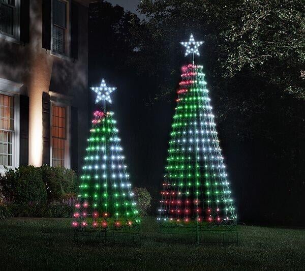 🌈Réductions de Noël anticipées🎄Sapin de Noël d'extérieur animé à LED multicolore 