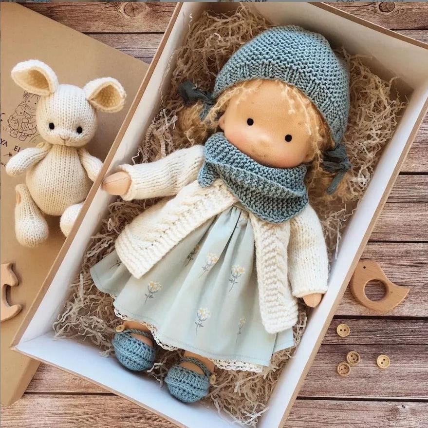 🎁🎁Le meilleur cadeau pour les enfants - Poupée Waldorf faite main👧 (Achetez-en 2, livraison gratuite) 