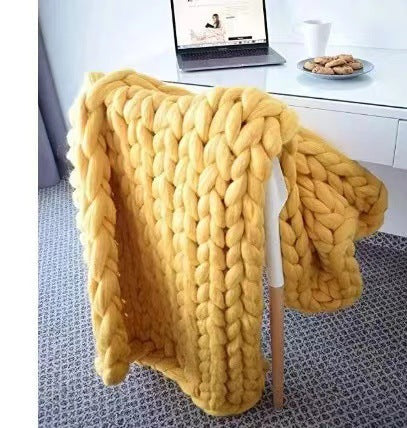Couverture en tricot épais 