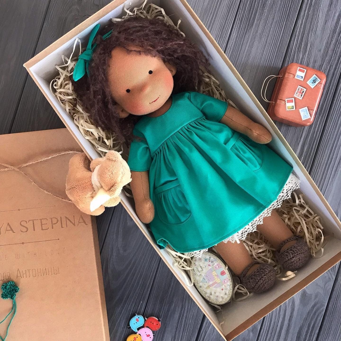 🎁🎁Le meilleur cadeau pour les enfants - Poupée Waldorf faite main👧 (Achetez-en 2, livraison gratuite) 