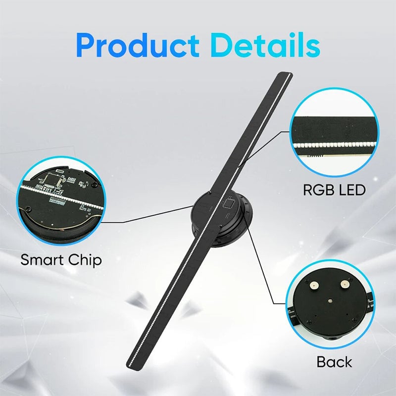 🎄3D Hologram LED Fan Projector ✨✨Free shipping