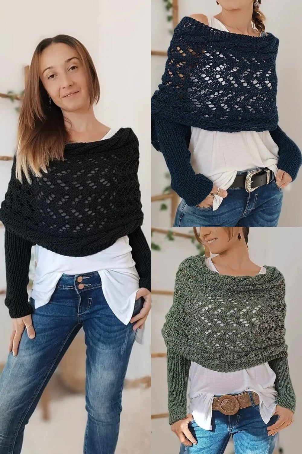 Boléros tricotés pour femmes 