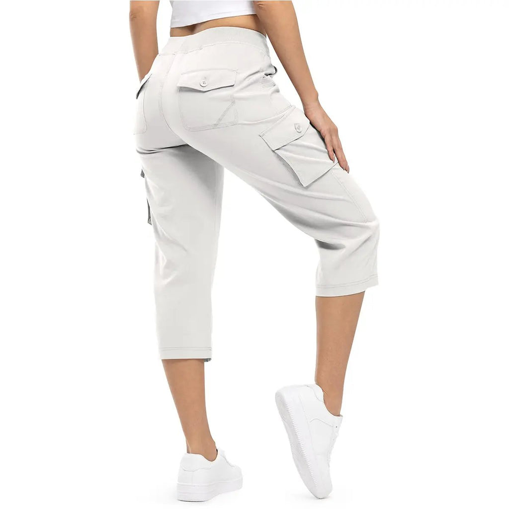 Women's Lightweight Hiking Capris: Quick-Dry, 6 Pockets, Loose Fit