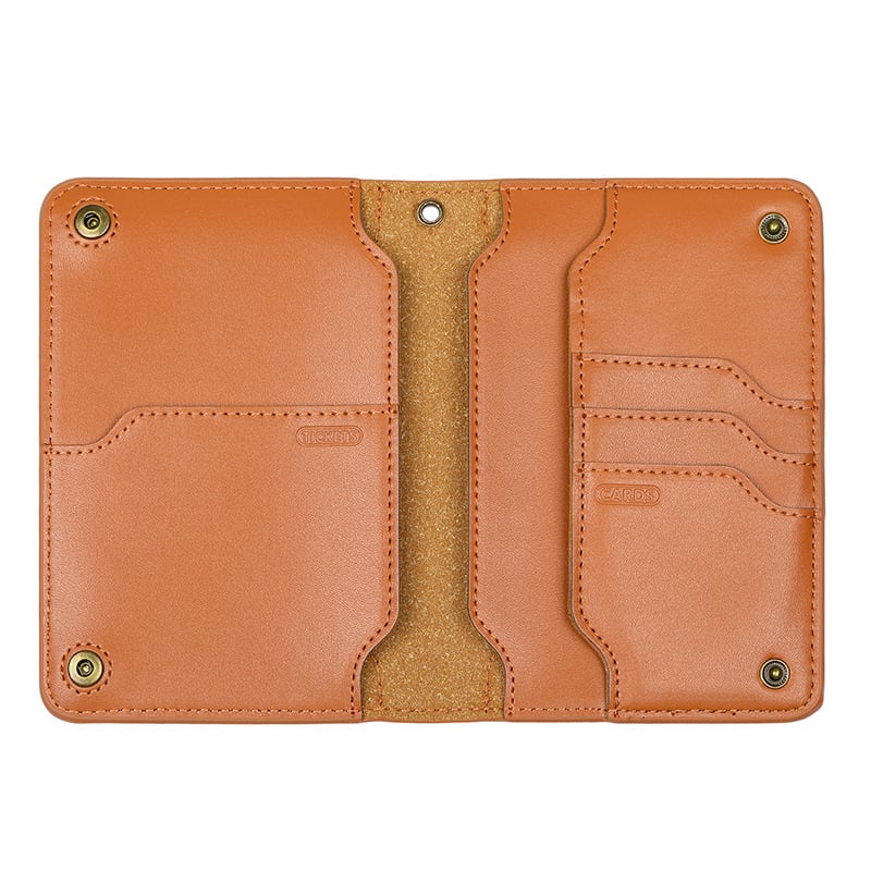 Cowhide multifunctional wallet  passport bag  travel ticket storage  passport holder