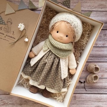 🎁🎁Le meilleur cadeau pour les enfants - Poupée Waldorf faite main👧 (Achetez-en 2, livraison gratuite) 