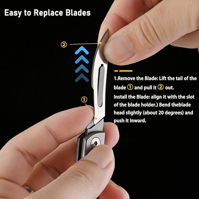 ⏰🏆Couteau scalpel pliant avec 10 lames remplaçables 