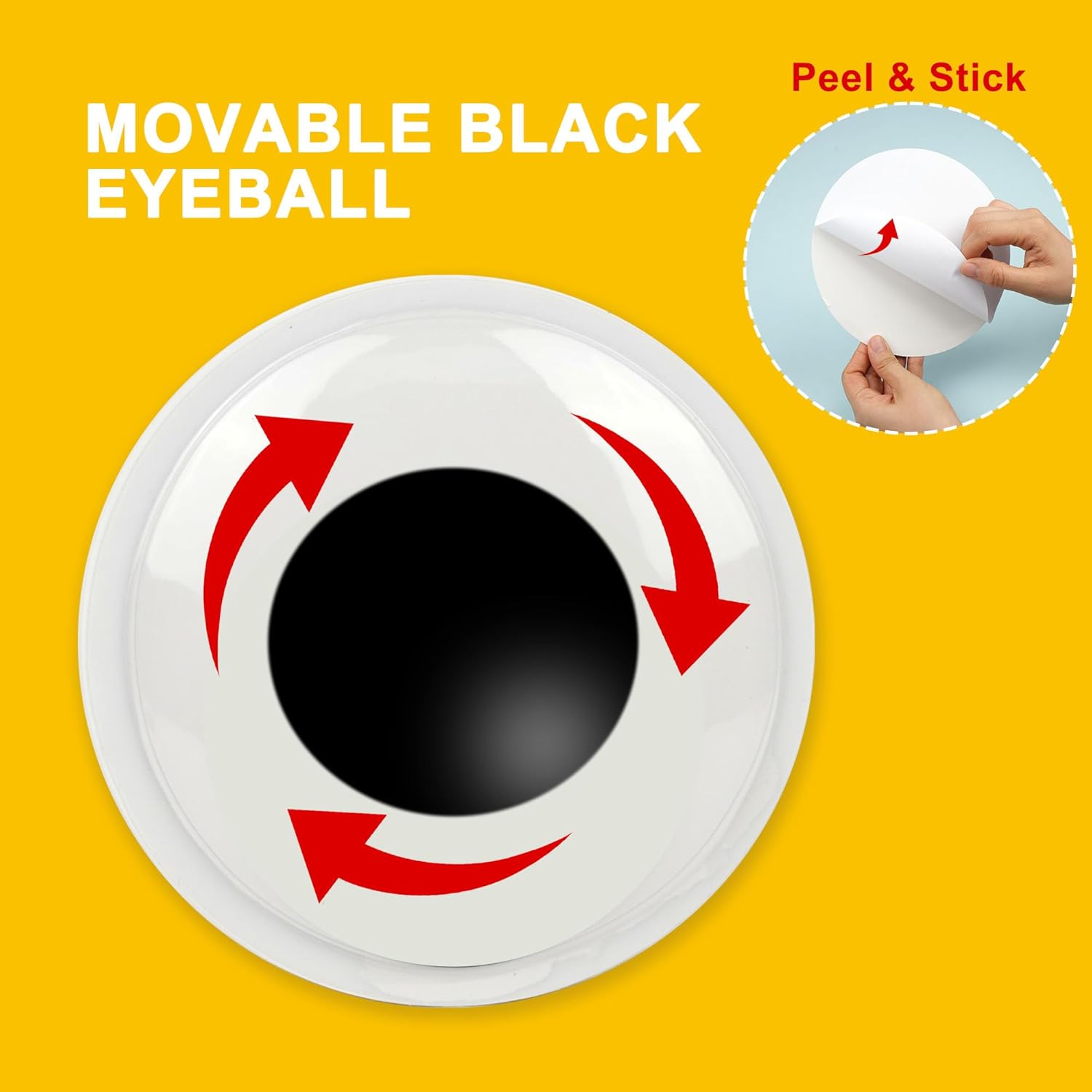 🔥Yeux mobiles géants avec autocollants 