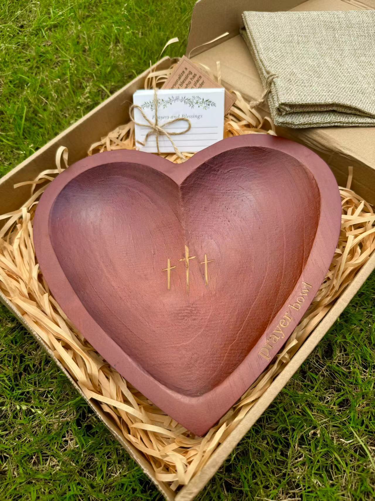 🎁Easter Sale- New Heart Prayer Bowl Modern Cross religious gifts