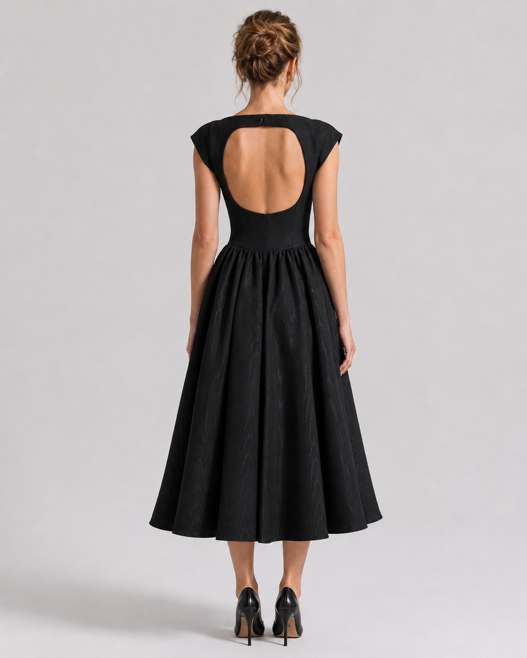 Spring and summer women's backless round neck sleeveless vest dress