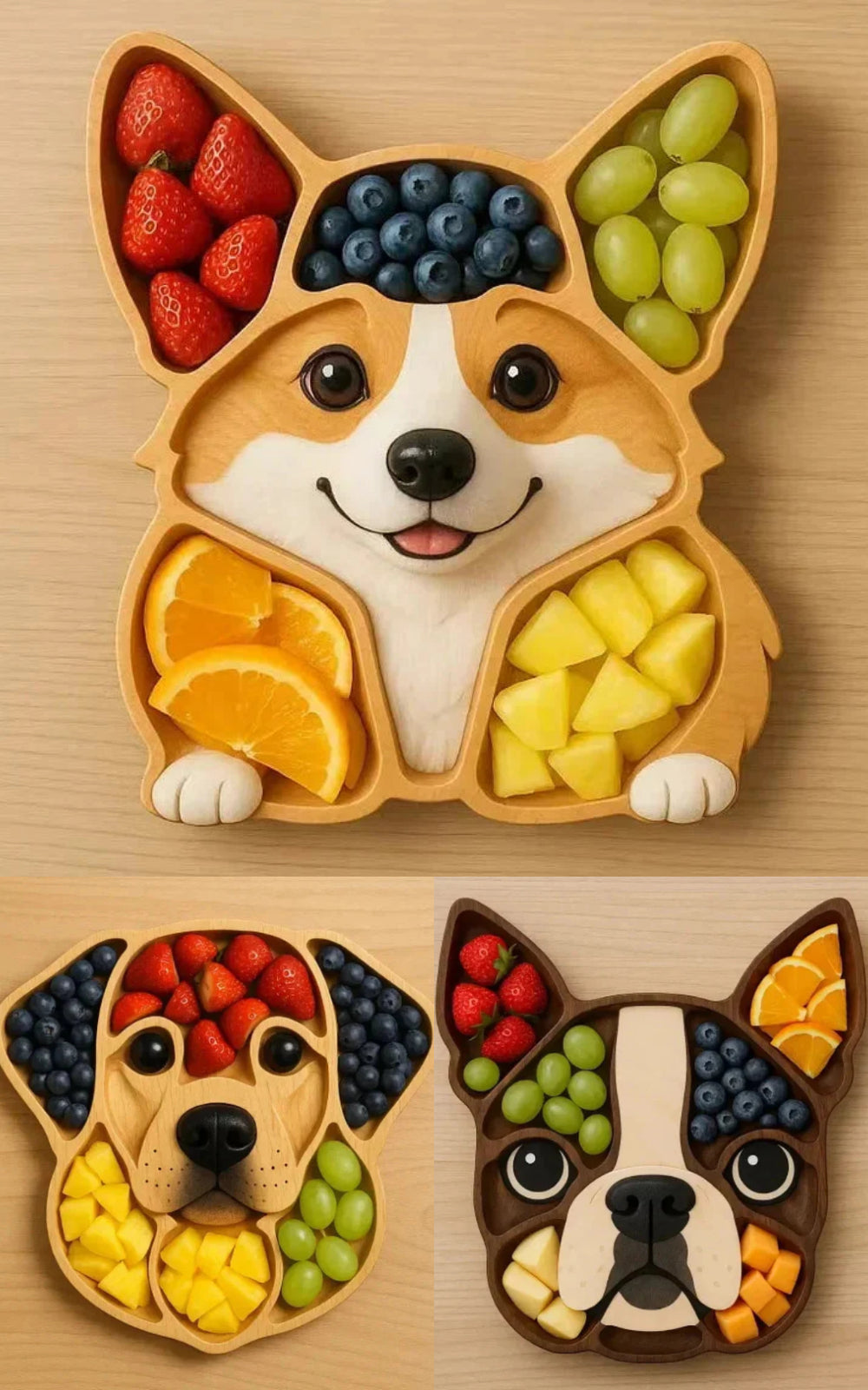 Plateaux de charcuterie d'animaux amusants 