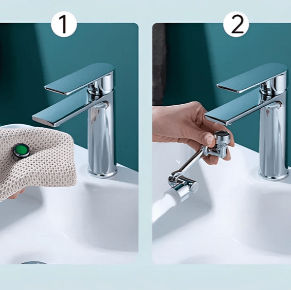 Rallonge de robinet rotative pour un nettoyage facile