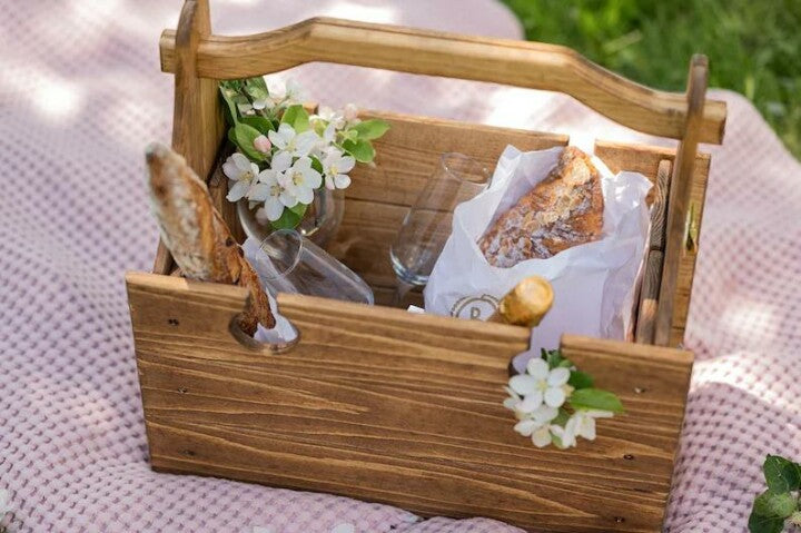 Table pliante pour panier de pique-nique - Couture manuelle à faire soi-même 