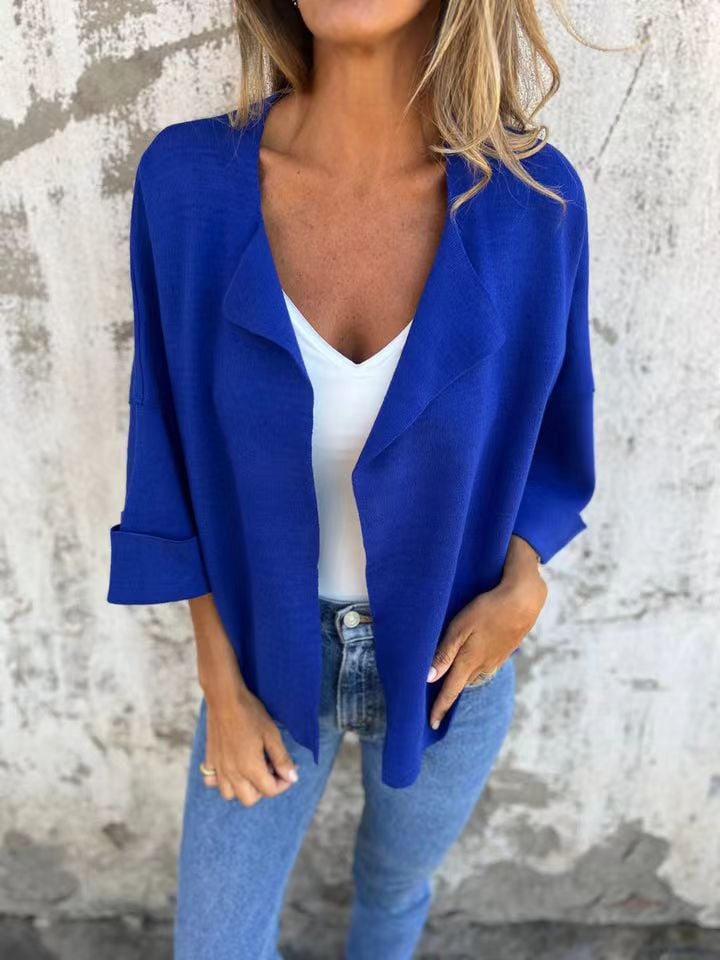 Cardigan décontracté en faux daim