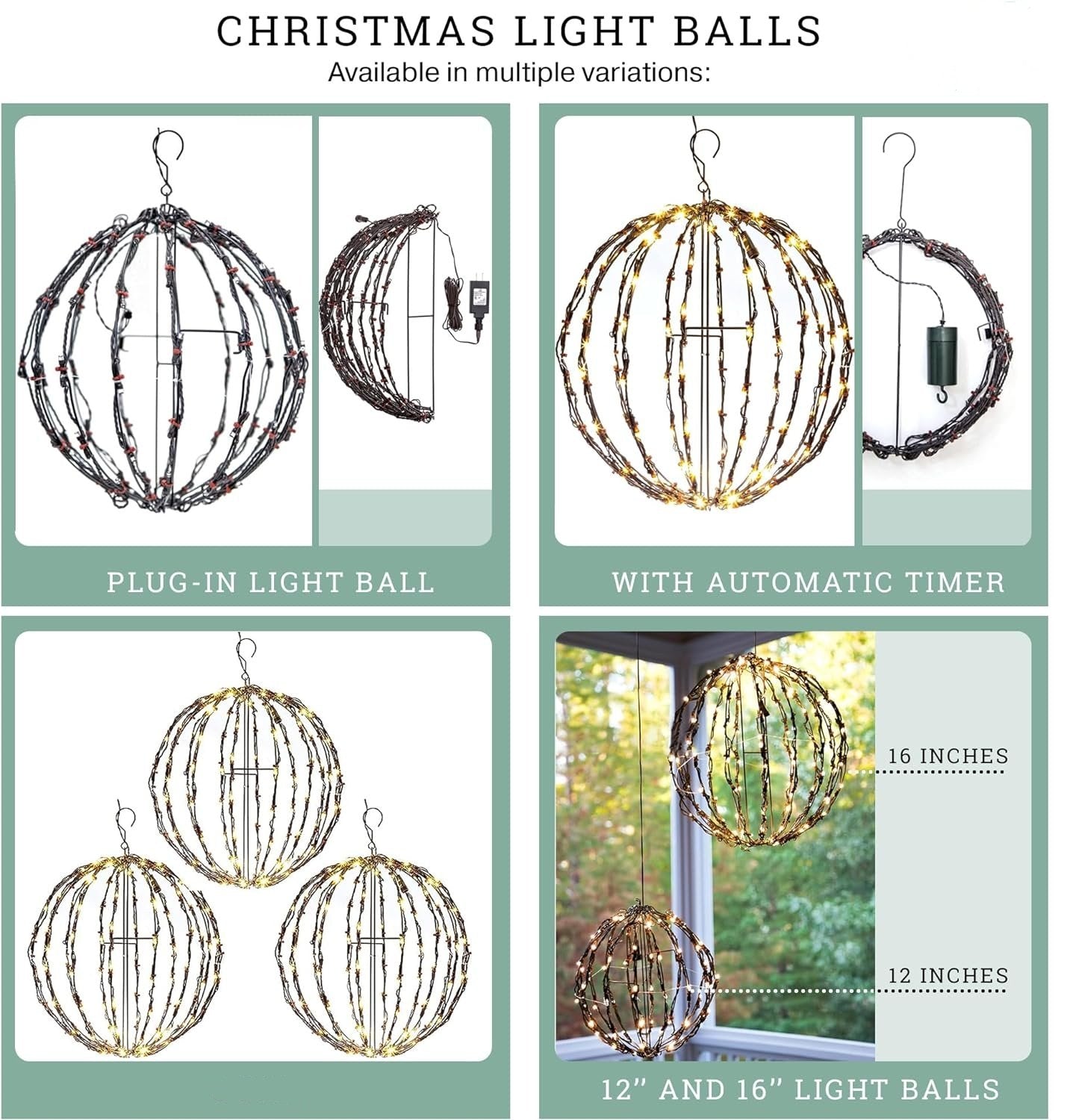🔥Boule lumineuse durable, imperméable, longue durée, légère et brillante 