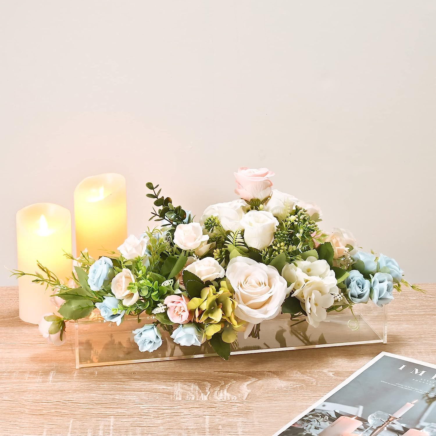 💓Cadeau de fête des mères 💓- Vase à fleurs en acrylique transparent 