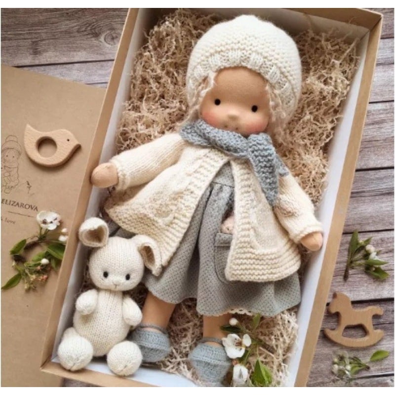 🎁🎁Le meilleur cadeau pour les enfants - Poupée Waldorf faite main👧 (Achetez-en 2, livraison gratuite) 