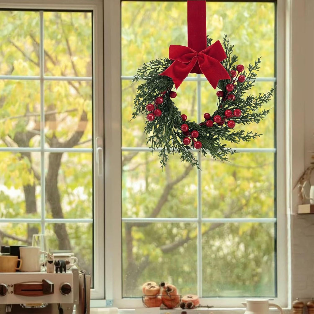 🎄 Versatile Mini Christmas Wreaths – Perfect Festive Decor for Every Corner!