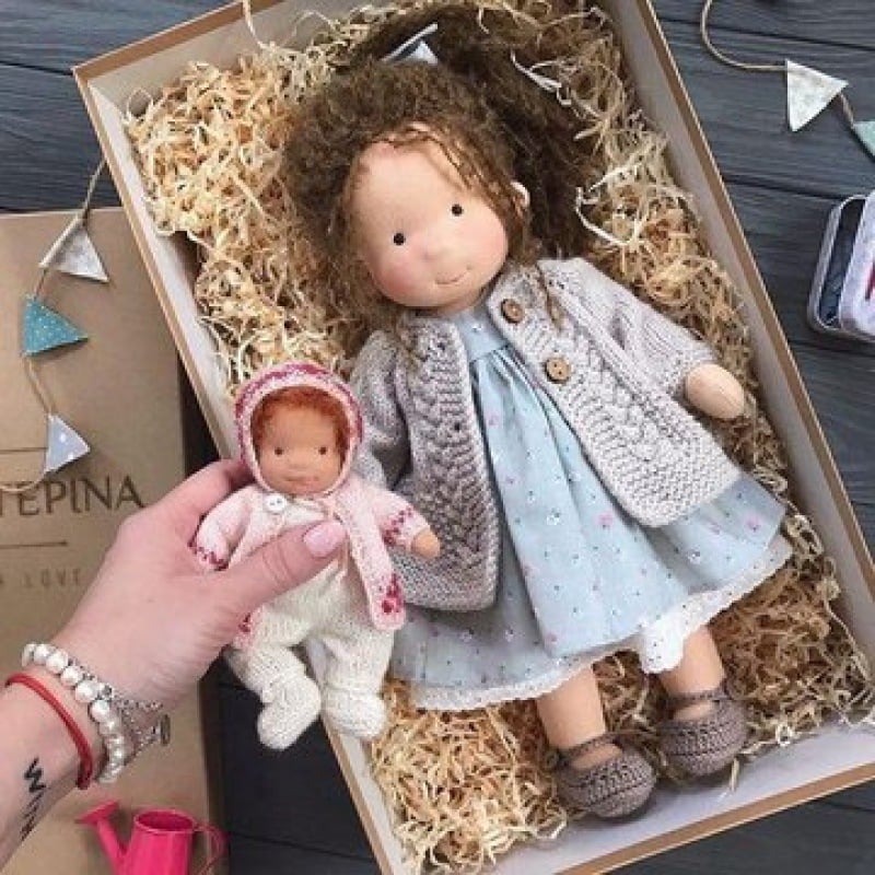 🎁🎁Le meilleur cadeau pour les enfants - Poupée Waldorf faite main👧 (Achetez-en 2, livraison gratuite) 