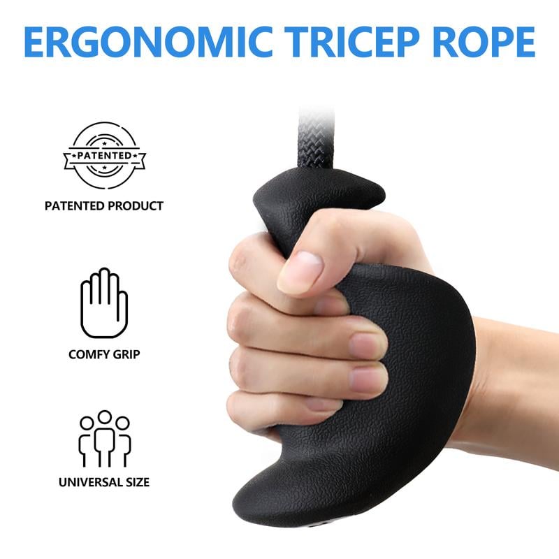 Cordon d'entraînement pour triceps à poignée ergonomique 